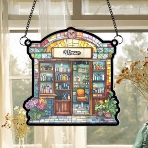 Personalized Gifts For Barber Suncatcher Ornament Hair Salon 01OHMH070125