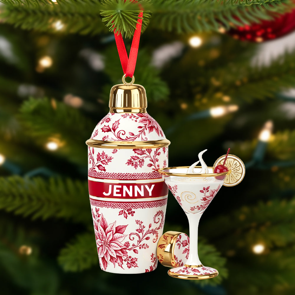 Alternative view of Personalized Gifts For Bartenders Christmas Ornament 04pgtn151025
