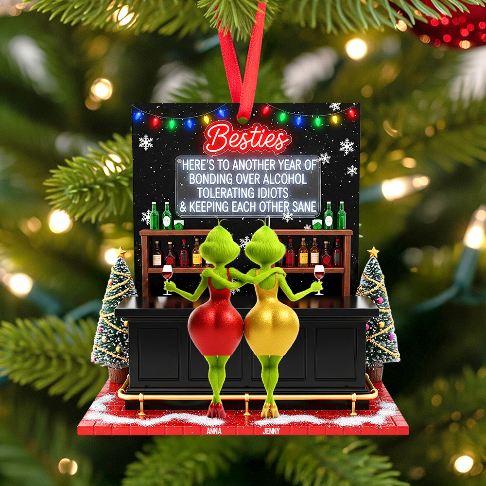 Alternative view of Personalized Gifts For Best Friends Christmas Ornament 04natn180925