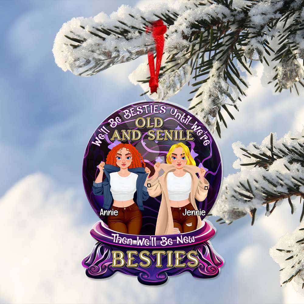 Alternative view of Personalized Gifts For Besties Acrylic Ornament, Christmas Crystal Ball 01TGLU081124PA