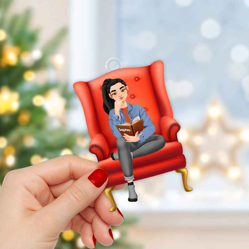 Personalized Gifts For Book Lover Christmas Ornament 04ACPU121124PA - Image 5