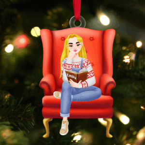 Alternative view of Personalized Gifts For Book Lover Christmas Ornament 04ACPU121124PA