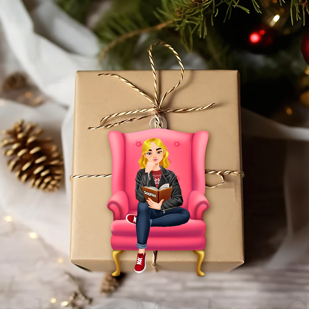 Personalized Gifts For Book Lover Christmas Ornament 04ACPU121124PA - Image 4