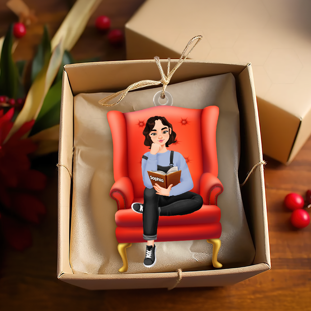 Personalized Gifts For Book Lover Christmas Ornament 04ACPU121124PA - Image 3