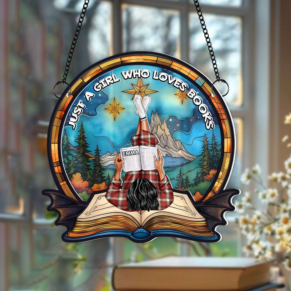 Personalized Gifts For Book Lover Girl Suncatcher Ornament 02OHMH251224TM - Image 3