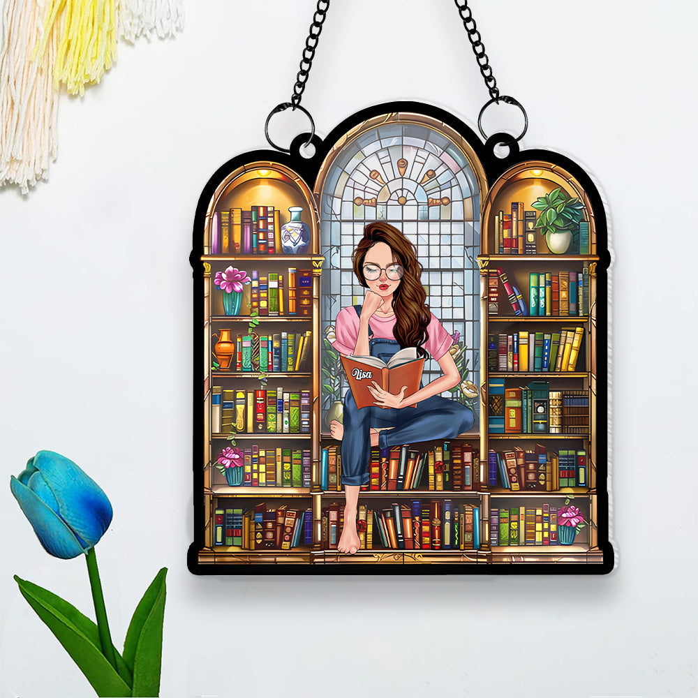Personalized Gifts For Book Lover Suncatcher Ornament 02HUMH310724TM - Image 4