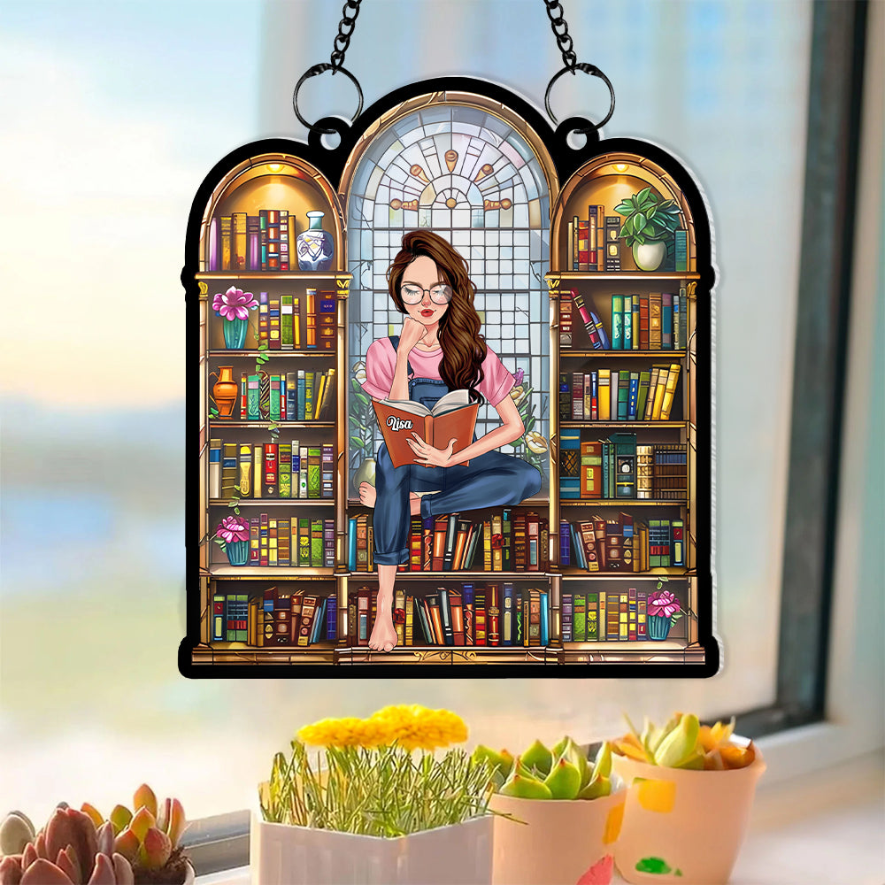 Alternative view of Personalized Gifts For Book Lover Suncatcher Ornament 02HUMH310724TM