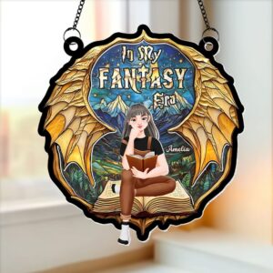 Personalized Gifts For Book Lover Suncatcher Ornament Fantasy Book 011xqti060125pa