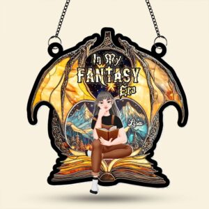 Alternative view of Personalized Gifts For Book Lover Suncatcher Ornament Fantasy Book 012xqti060125pa