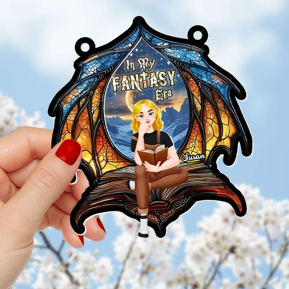 Alternative view of Personalized Gifts For Book Lover Suncatcher Ornament Fantasy Book 014xqti060125pa