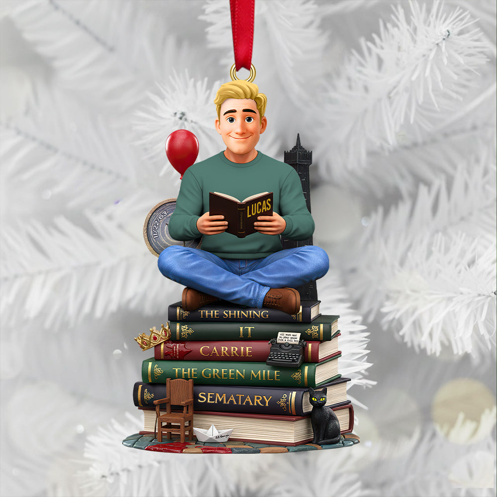 Alternative view of Personalized Gifts For Book Lovers Christmas Ornament 02hutn181025