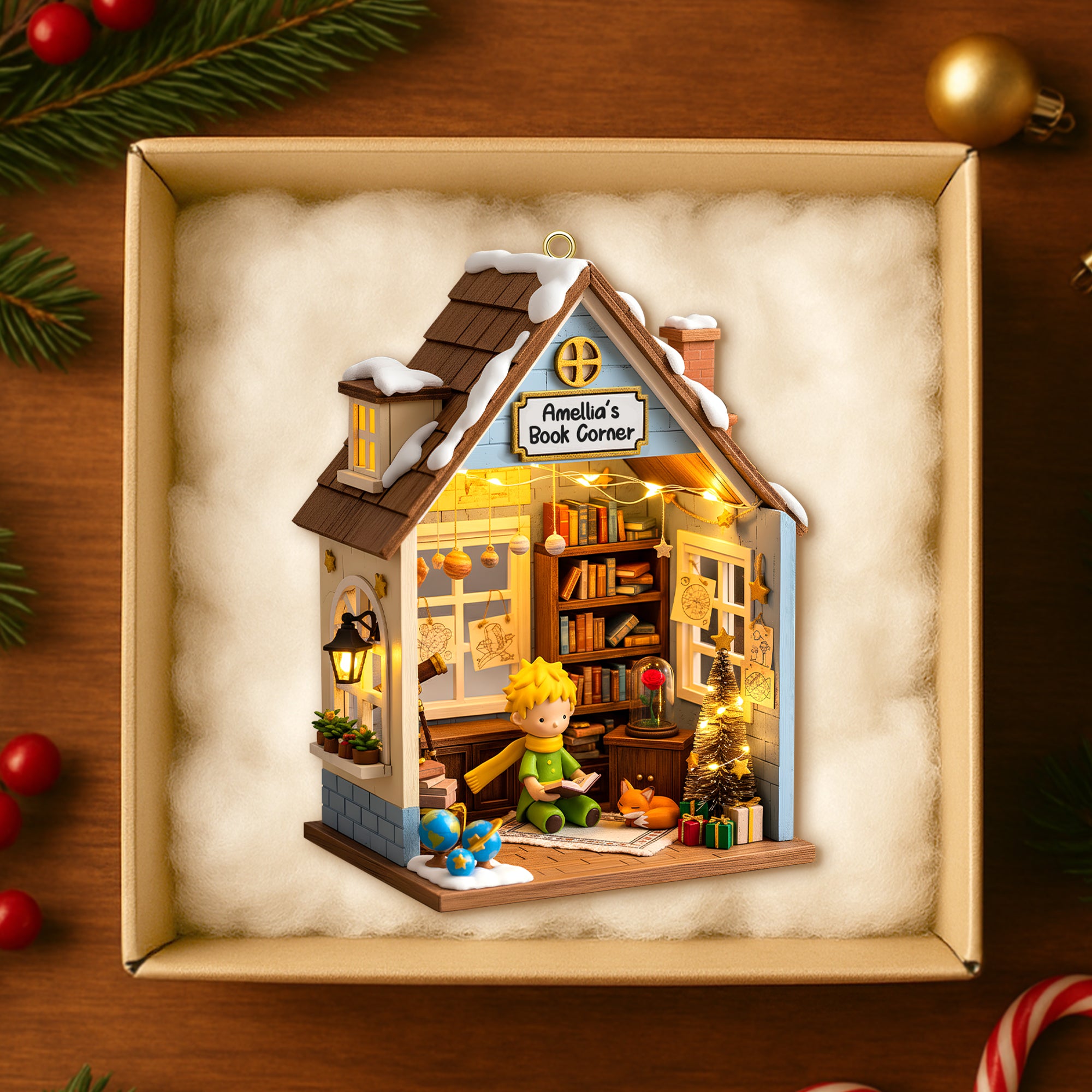 Personalized Gifts For Book Lovers Christmas Ornament 06pgtn031025 - Image 4