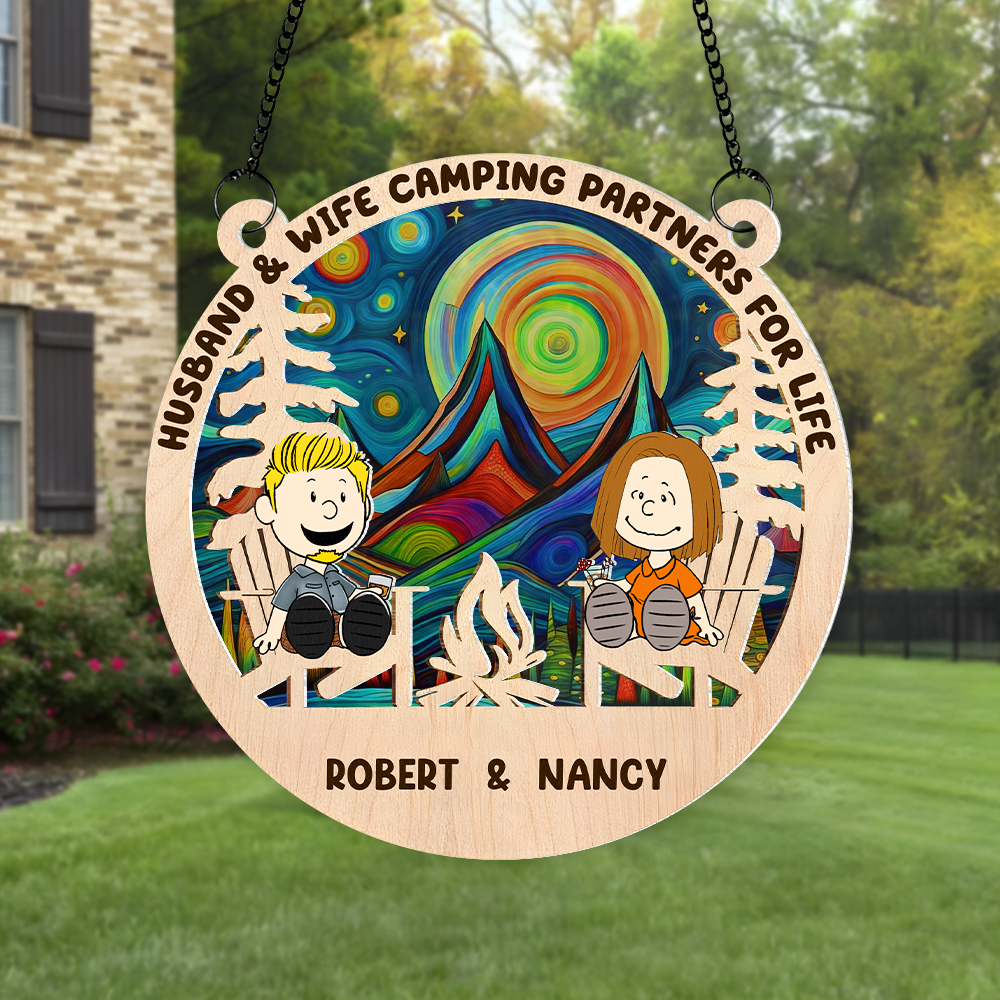 Personalized Gifts For Camping Couple Suncatcher Ornament 01kapu140125pa