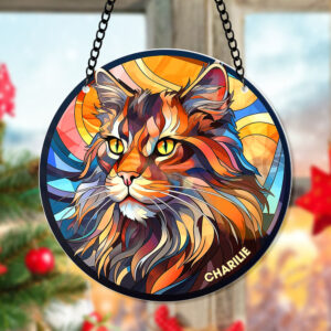 Personalized Gifts For Cat Lover Suncatcher Ornament 01KAQN280824