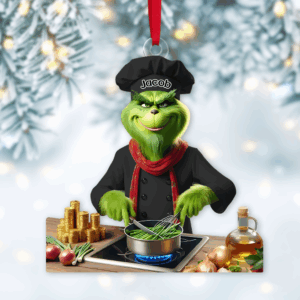 Alternative view of Personalized Gifts For Chef Acrylic Ornament 01xqpu141124