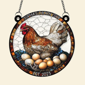 Alternative view of Personalized Gifts For Chicken Lover Window Hanging Suncatcher Ornament 01XQQN180225