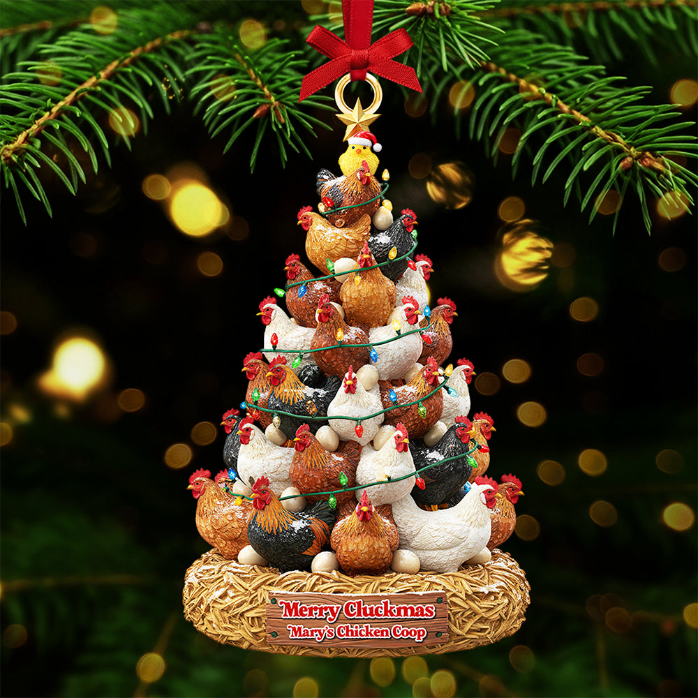 Alternative view of Personalized Gifts For Chicken Lovers Christmas Ornament 02huta240925
