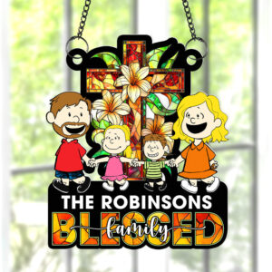 Alternative view of Personalized Gifts For Christian Family Suncatcher Ornament 01kaqn100125hh