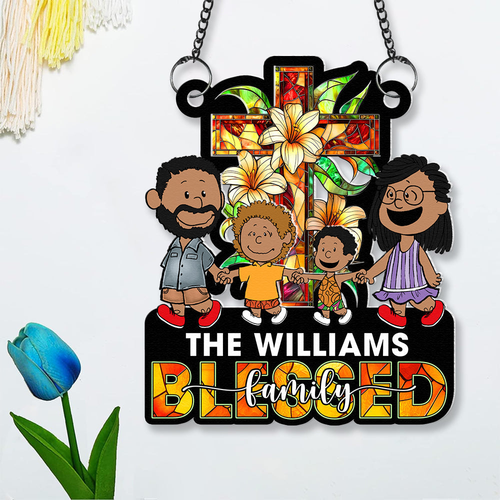 Personalized Gifts For Christian Family Suncatcher Ornament 01kaqn100125hh - Image 3