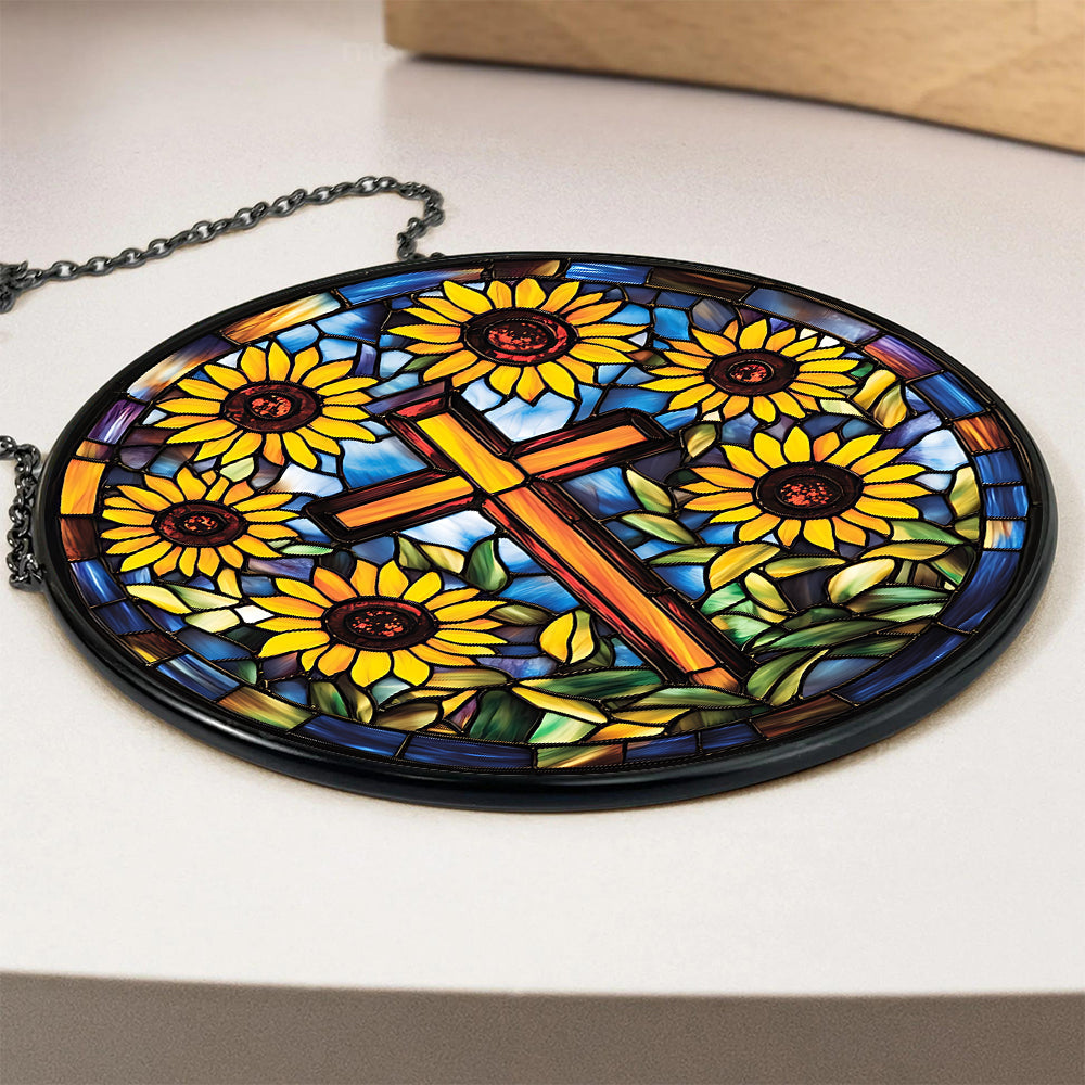 Personalized Gifts For Christian Stained Glass Christ Sunflower 01HUDT050325 - Image 4