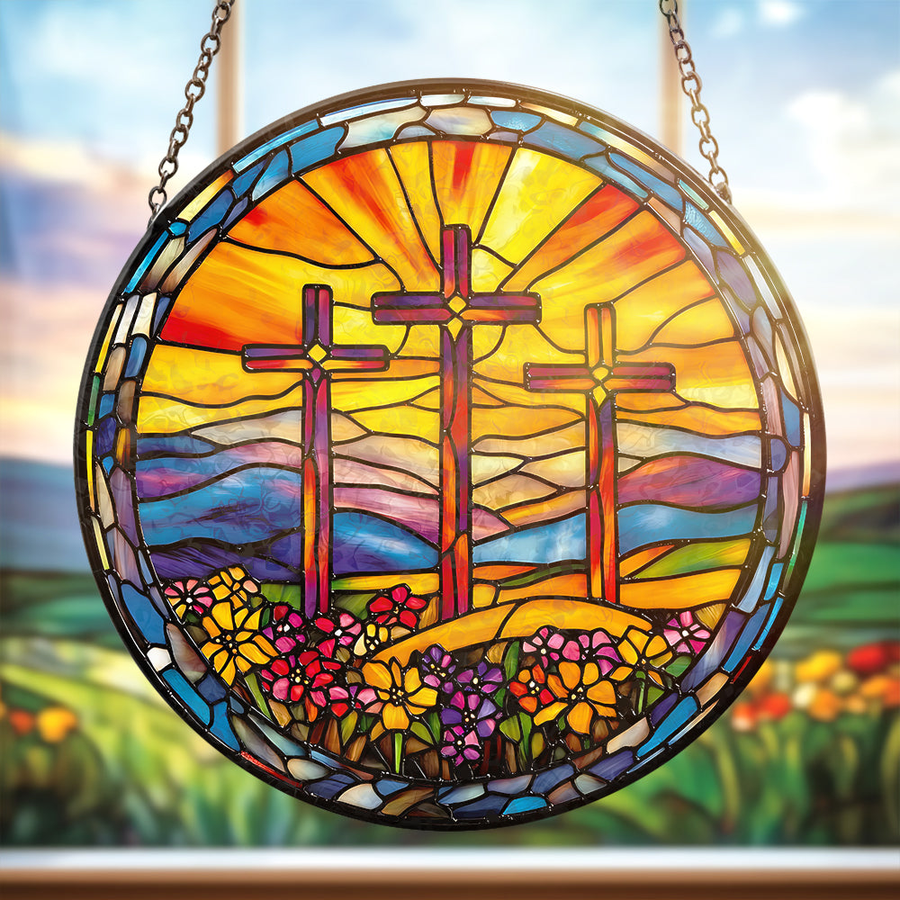 Personalized Gifts For Christian Stained Glass Christ Sunflower 01HUDT050325