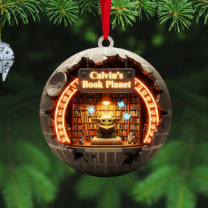 Personalized Gifts For Christmas, Book Planet Acrylic Ornament 01kita041025
