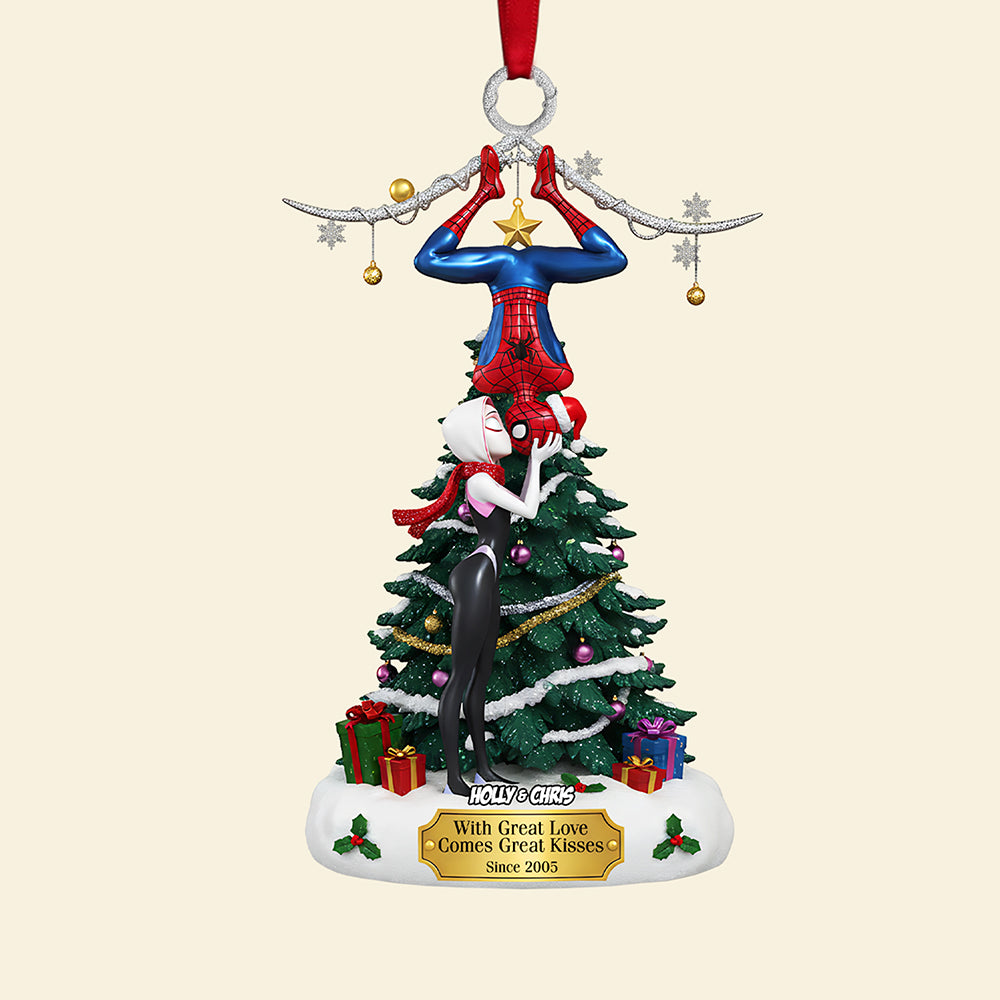 Personalized Gifts For Christmas, Cheeky Kissing Couple Acrylic Ornament 03nata061025 - Image 4