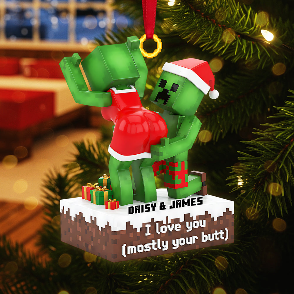 Alternative view of Personalized Gifts For Christmas Couple Acrylic Ornament 01nata120925