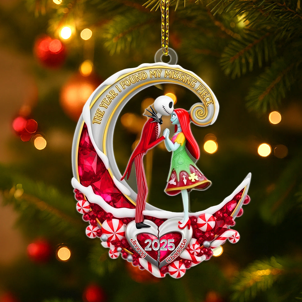 Alternative view of Personalized Gifts For Christmas, couple acrylic ornament 04tgmg150825