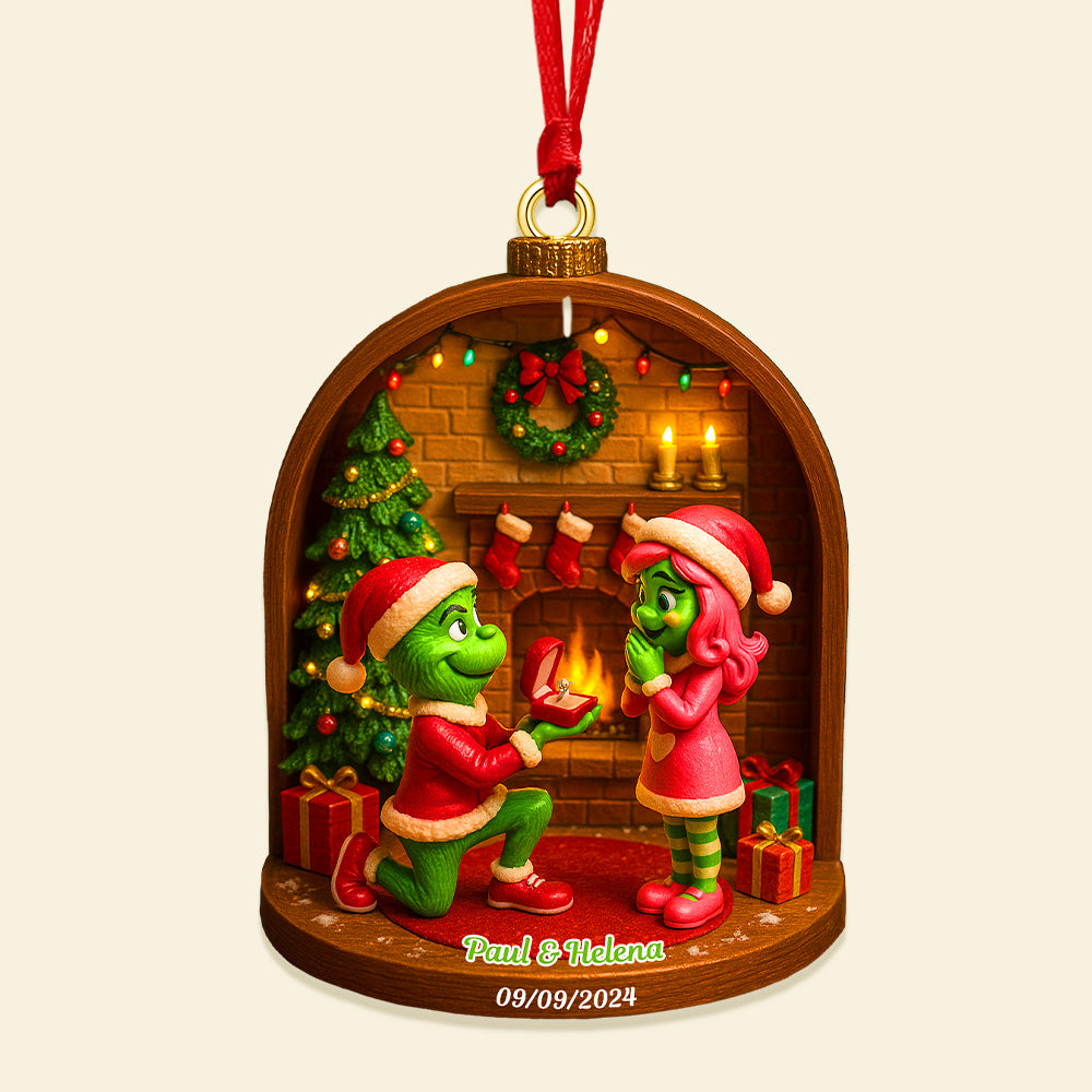 Personalized Gifts For Christmas Couple Acrylic Ornament 04tomg300825 - Image 3