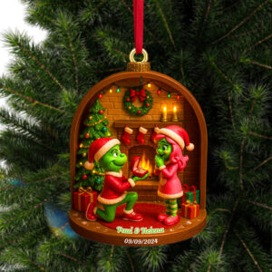 Alternative view of Personalized Gifts For Christmas Couple Acrylic Ornament 04tomg300825