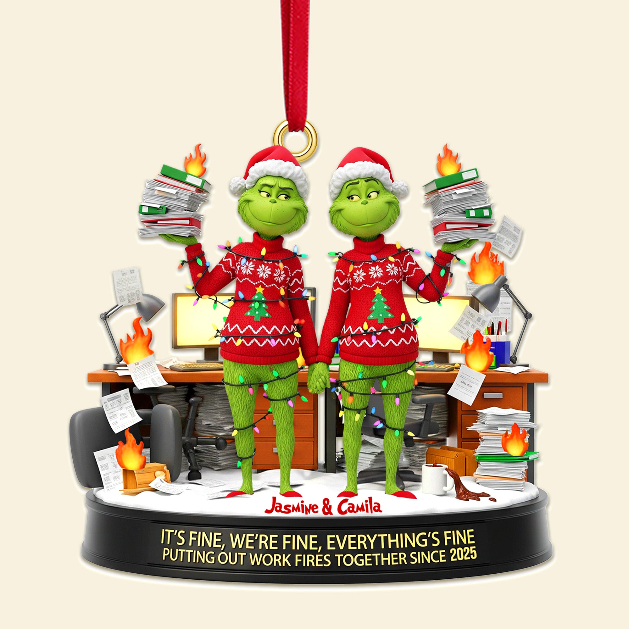 Personalized Gifts For Christmas, Coworker Acrylic Ornament 03namg180925 - Image 3