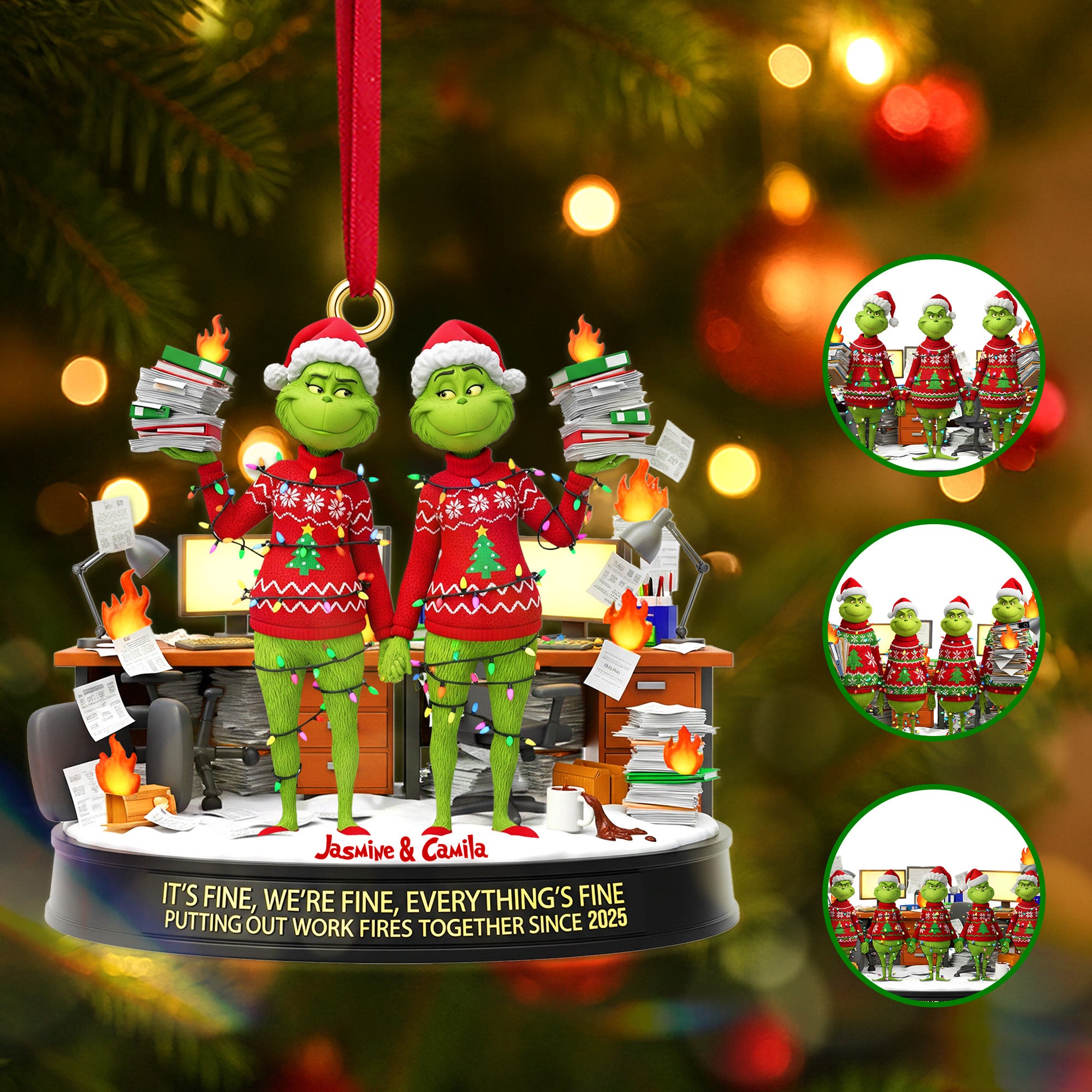 Personalized Gifts For Christmas, Coworker Acrylic Ornament 03namg180925