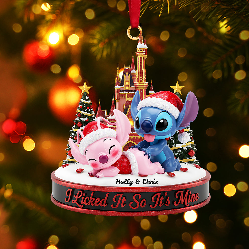 Alternative view of Personalized Gifts For Christmas, Cute Mischievous Couple Acrylic Ornament 03nata220925