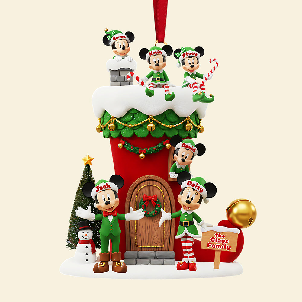 Personalized Gifts For Christmas, Elf Family Acrylic Ornament 01tota021025 - Image 4