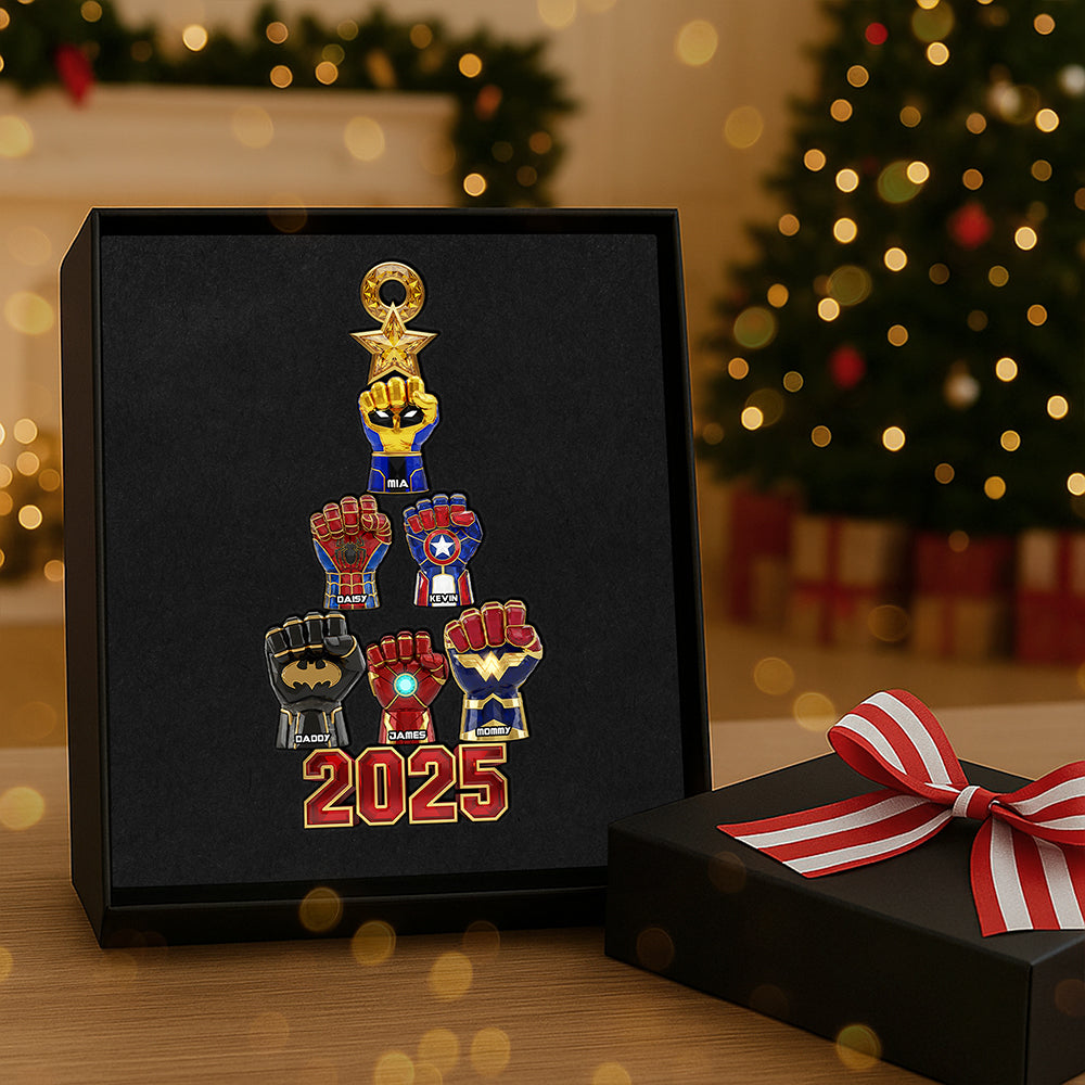 Personalized Gifts For Christmas, Family Hand Acrylic Ornament 01ohta141025 - Image 3