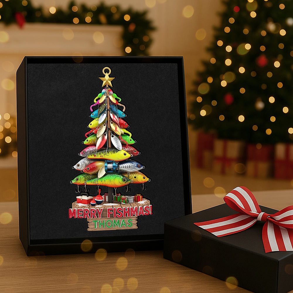 Alternative view of Personalized Gifts For Christmas, Fishing Lures Custom Shape Acrylic Ornament 01huta181025