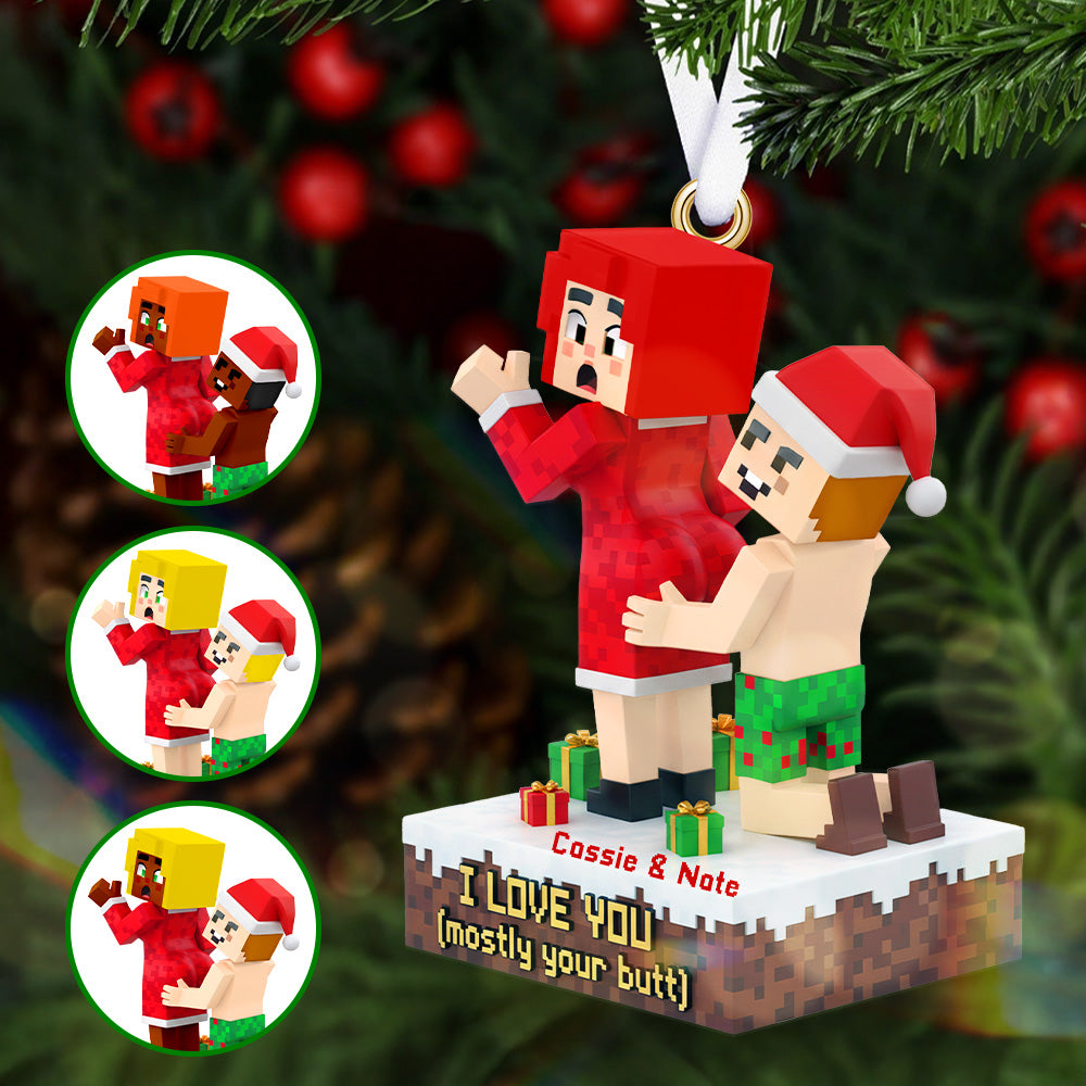 Personalized Gifts For Christmas, Funny Couple Acrylic Ornament 01namg120925