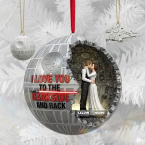 Alternative view of Personalized Gifts For Christmas, Kissing Couple Acrylic Ornament 03kimg270925
