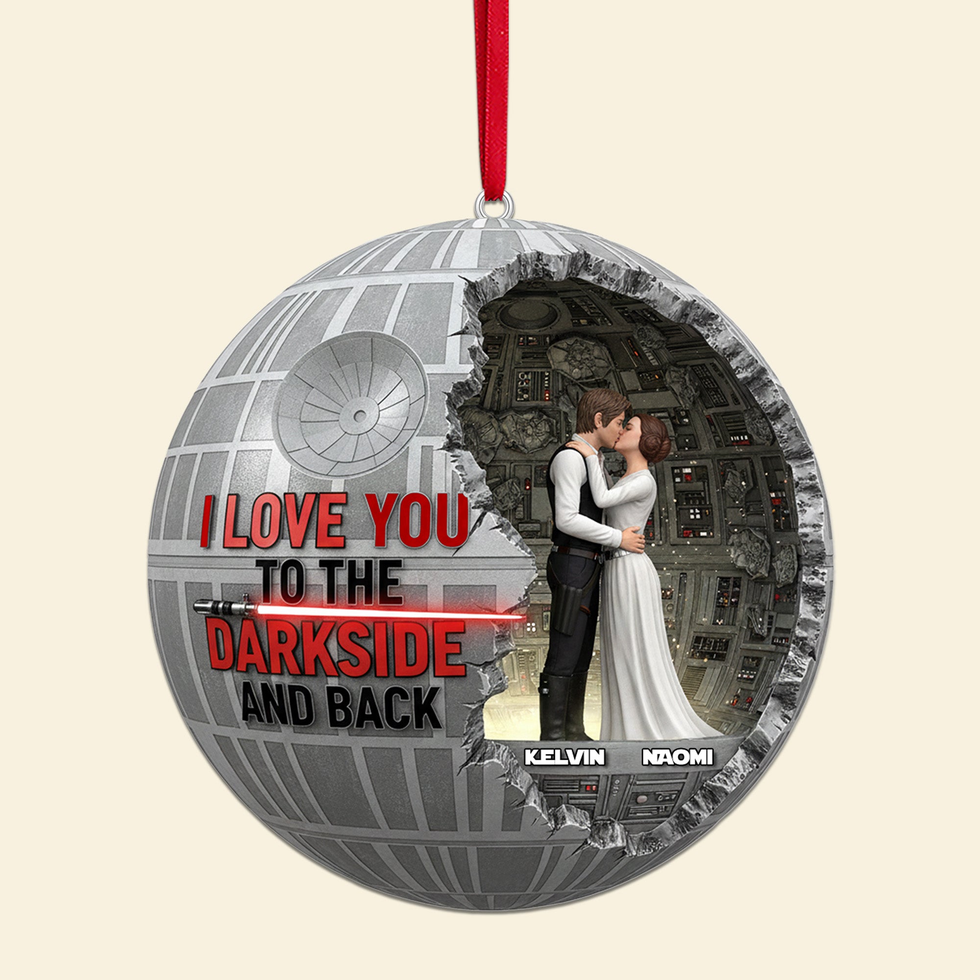 Personalized Gifts For Christmas, Kissing Couple Acrylic Ornament 03kimg270925 - Image 3
