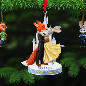 Alternative view of Personalized Gifts For Christmas, Kissing Couple Acrylic Ornament 04nata031025