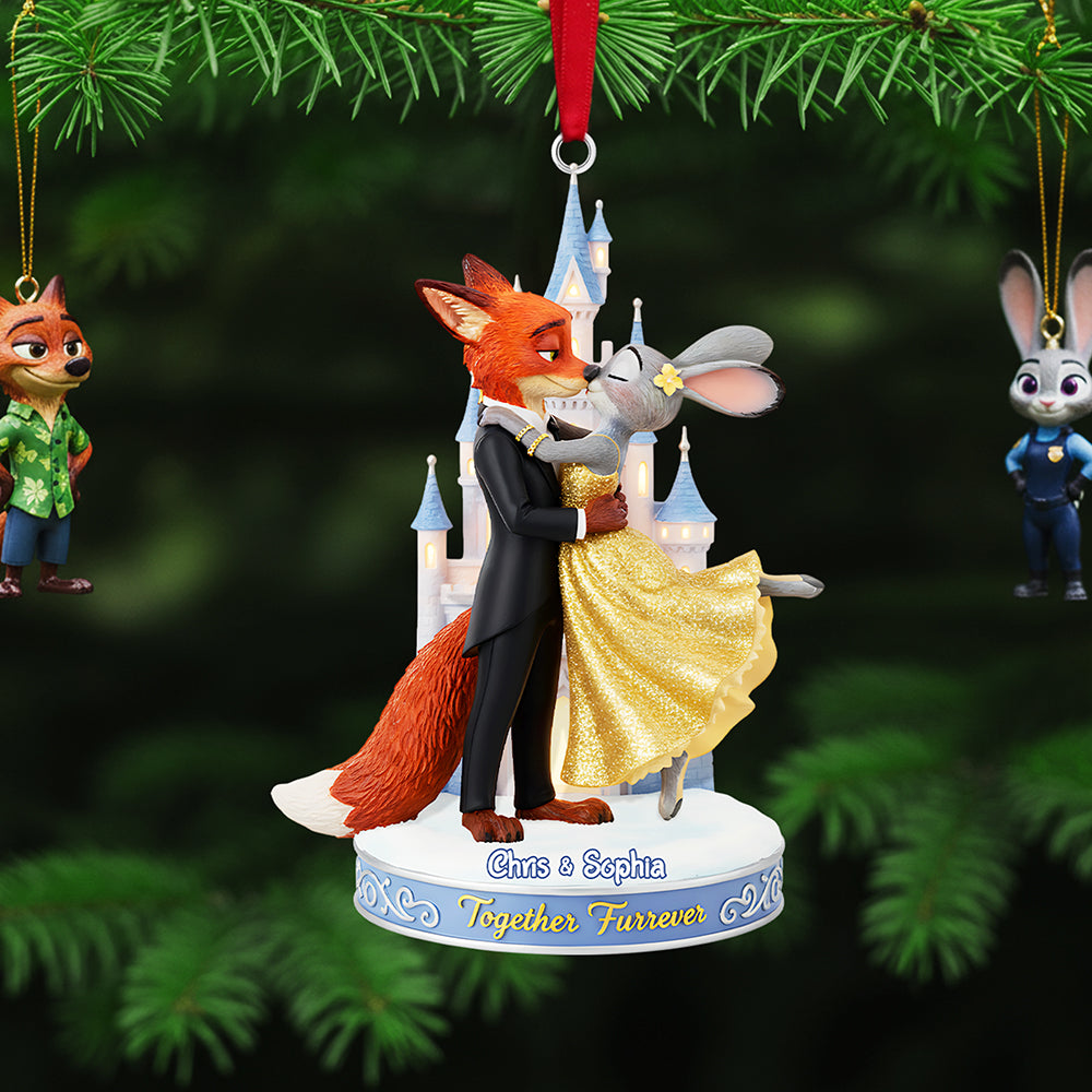 Alternative view of Personalized Gifts For Christmas, Kissing Couple Acrylic Ornament 04nata031025