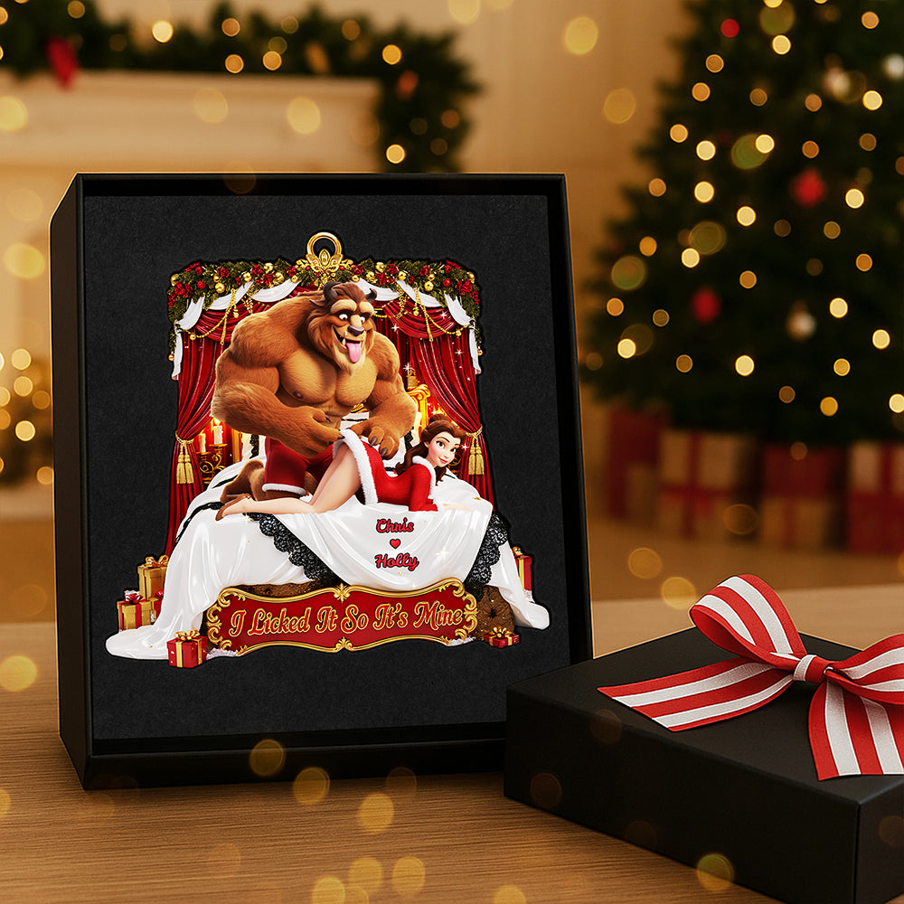 Personalized Gifts For Christmas, Naughty Couple Acrylic Ornament 01nata220925 - Image 3
