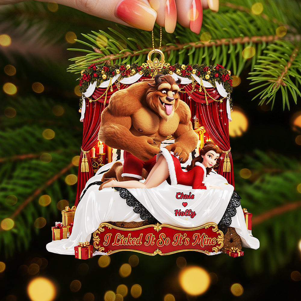 Personalized Gifts For Christmas, Naughty Couple Acrylic Ornament 01nata220925