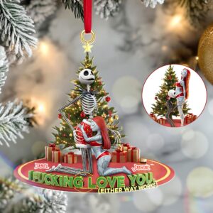 Alternative view of Personalized Gifts For Christmas, Naughty Couple Acrylic Ornament 01ohmg240925