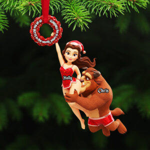 Personalized Gifts For Christmas, Naughty Couple Acrylic Ornament 01ohta081025