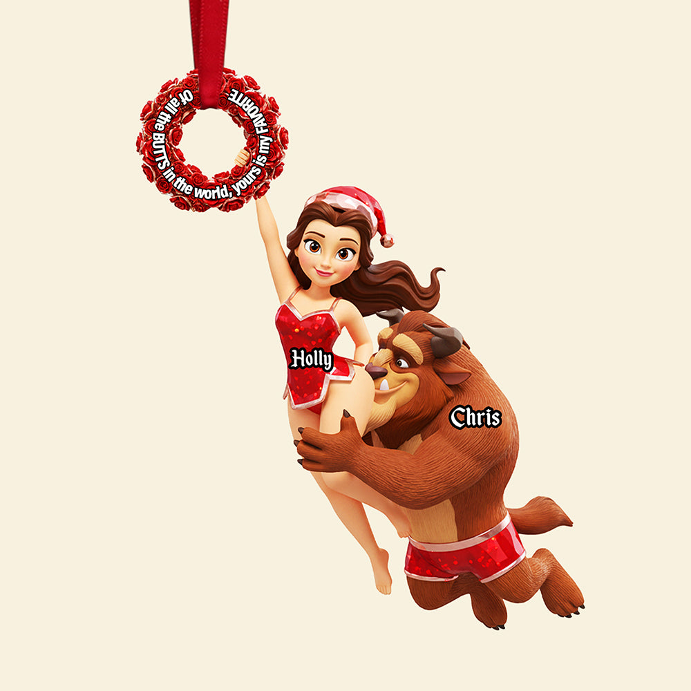 Personalized Gifts For Christmas, Naughty Couple Acrylic Ornament 01ohta081025 - Image 4