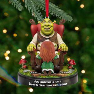 Personalized Gifts For Christmas, Naughty Couple Acrylic Ornament 02tomg270925