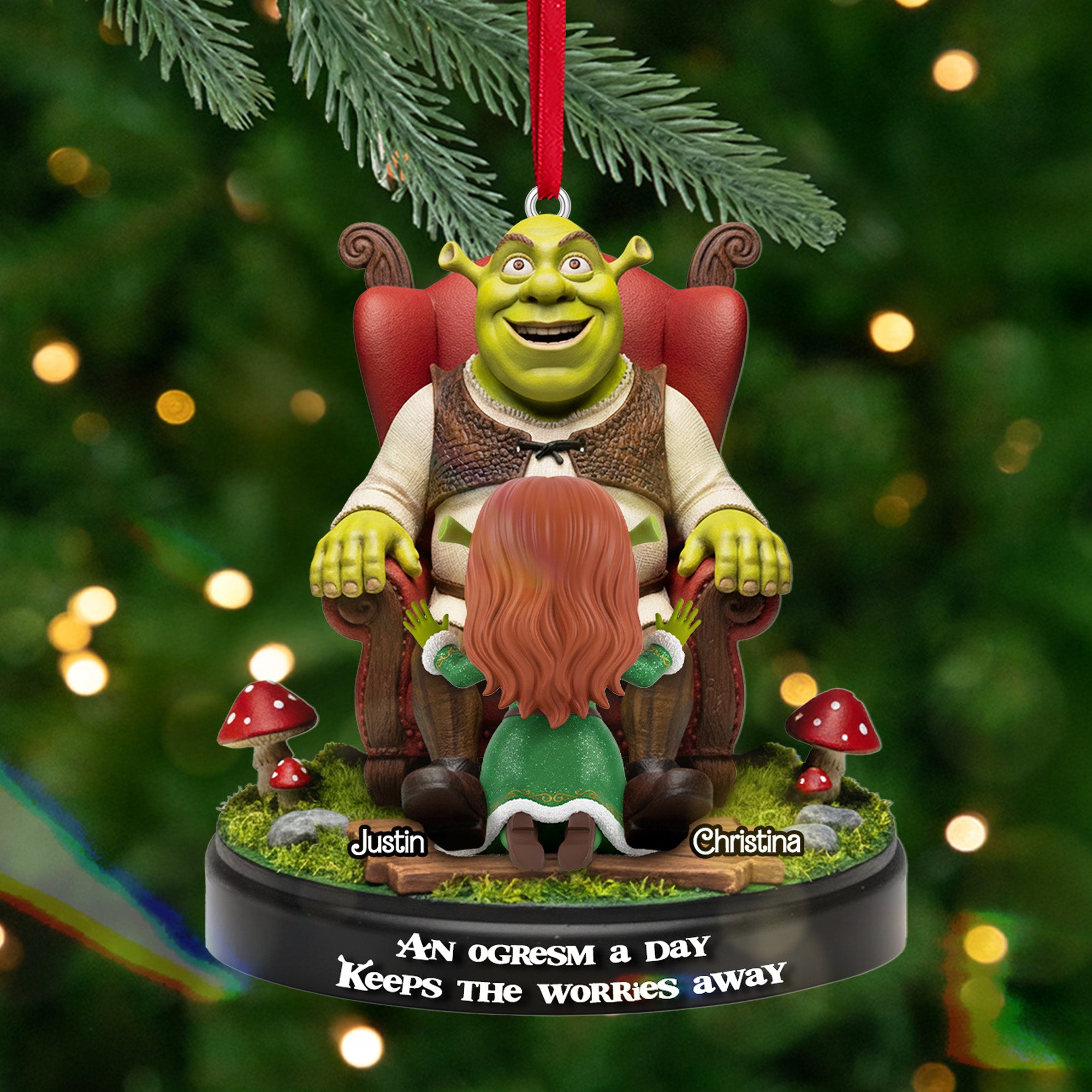 Personalized Gifts For Christmas, Naughty Couple Acrylic Ornament 02tomg270925