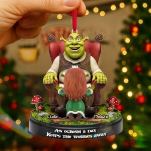 Alternative view of Personalized Gifts For Christmas, Naughty Couple Acrylic Ornament 02tomg270925